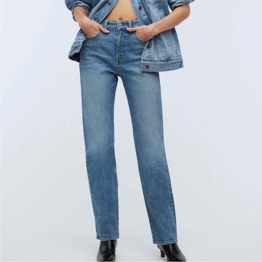 Madewell Women's 90s Straight Leg Blue Jeans